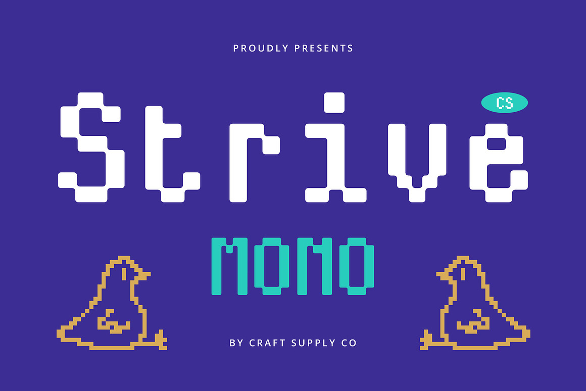 时尚怀旧品牌海报游戏设计装饰英文字体安装包 Strive Mono – Monospaced Font 设计素材 第1张-素材湾丨精选海外优质设计素材资源 时尚怀旧品牌海报游戏设计装饰英文字体安装包 Strive Mono – Monospaced Font 设计素材 sucaiwan.com