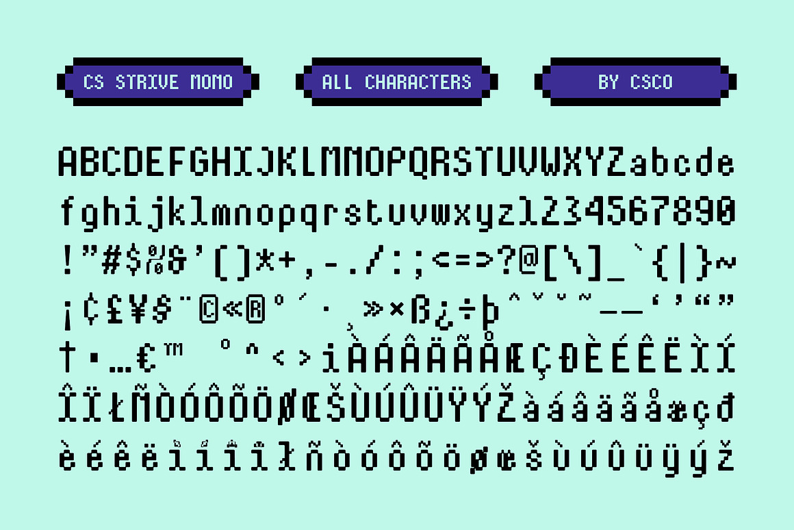 时尚怀旧品牌海报游戏设计装饰英文字体安装包 Strive Mono – Monospaced Font 设计素材 第8张-素材湾丨精选海外优质设计素材资源 时尚怀旧品牌海报游戏设计装饰英文字体安装包 Strive Mono – Monospaced Font 设计素材 sucaiwan.com