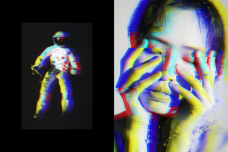 故障颗粒屏幕像素照片效果ps特效滤镜样机 Grainy Glitch Photo Effect 插件预设 第3张-素材湾丨精选海外优质设计素材资源 故障颗粒屏幕像素照片效果ps特效滤镜样机 Grainy Glitch Photo Effect 插件预设 sucaiwan.com