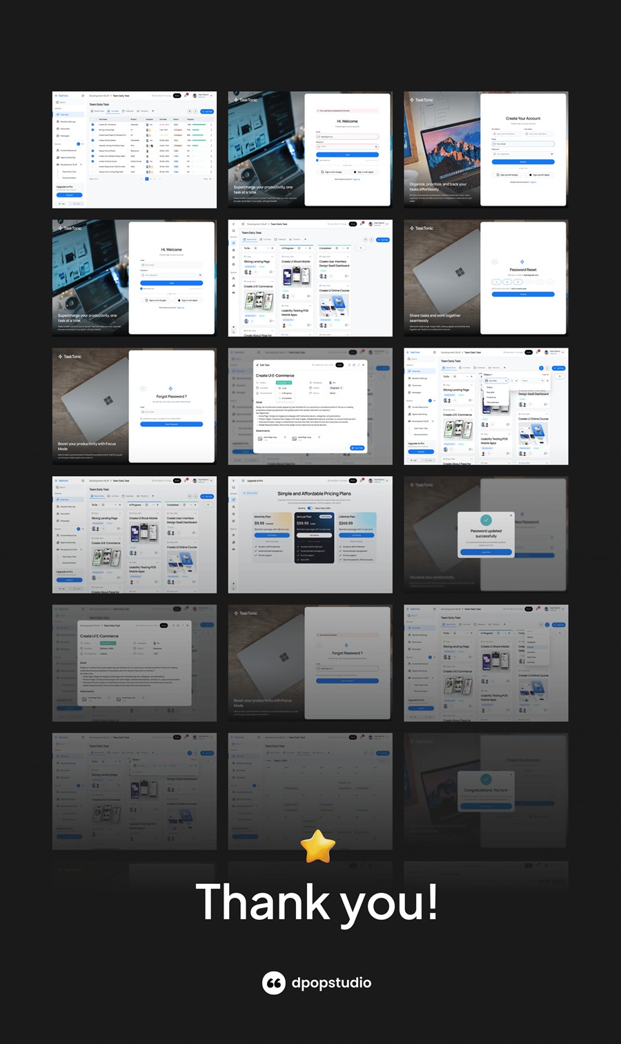 120+屏双配色项目任务管理代办事务软件APP UI界面设计Figma模板套件 TaskTonic UI Kit – Task Management Dashboard UI KIT APP UI 第9张-素材湾丨精选海外优质设计素材资源 120+屏双配色项目任务管理代办事务软件APP UI界面设计Figma模板套件 TaskTonic UI Kit – Task Management Dashboard UI KIT APP UI sucaiwan.com