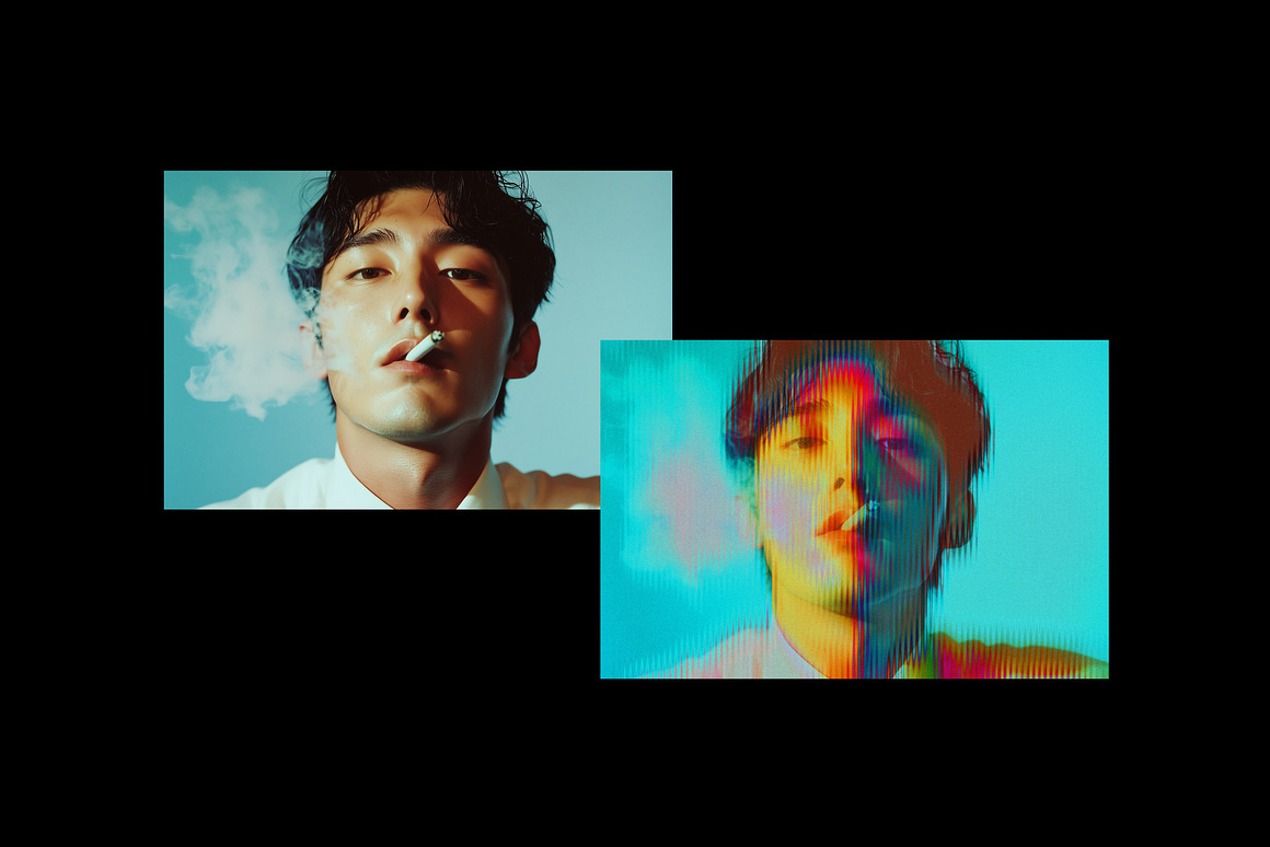 模糊迷幻酸性条纹照片效果ps特效滤镜样机 Acid Striped Photo Effect 插件预设 第2张-素材湾丨精选海外优质设计素材资源 模糊迷幻酸性条纹照片效果ps特效滤镜样机 Acid Striped Photo Effect 插件预设 sucaiwan.com