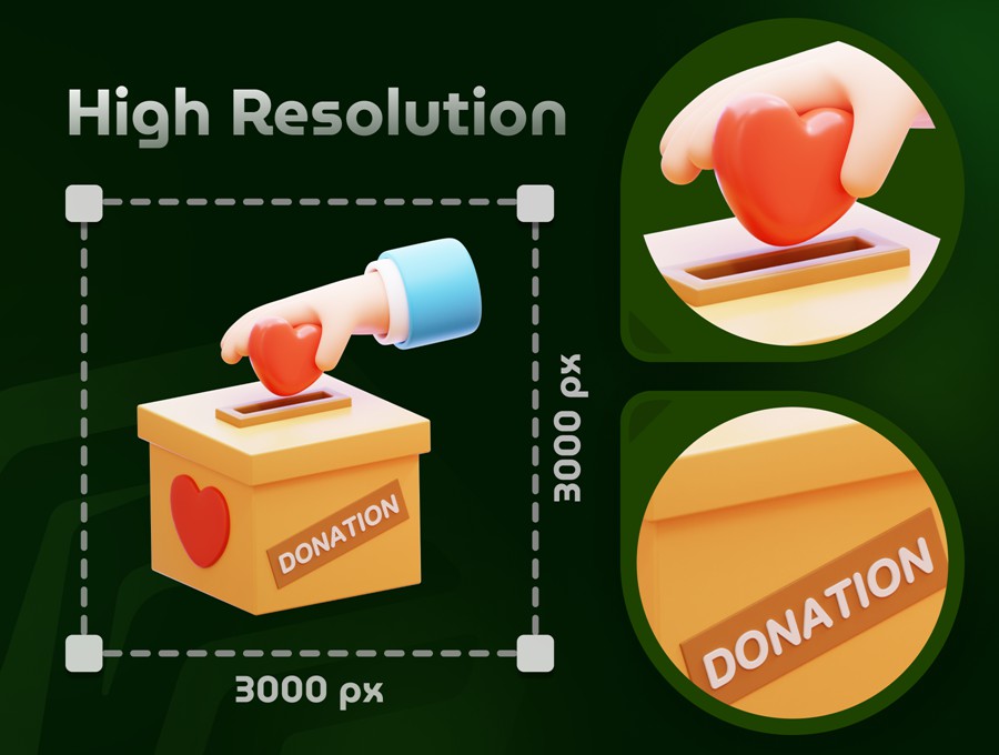 20款爱心捐助救灾慈善捐赠3D立体图标Iocns设计Blender/PNG/FBX格式素材 Charity & Donations 3D Icon Set 图标素材 第3张-素材湾丨精选海外优质设计素材资源 20款爱心捐助救灾慈善捐赠3D立体图标Iocns设计Blender/PNG/FBX格式素材 Charity & Donations 3D Icon Set 图标素材 sucaiwan.com