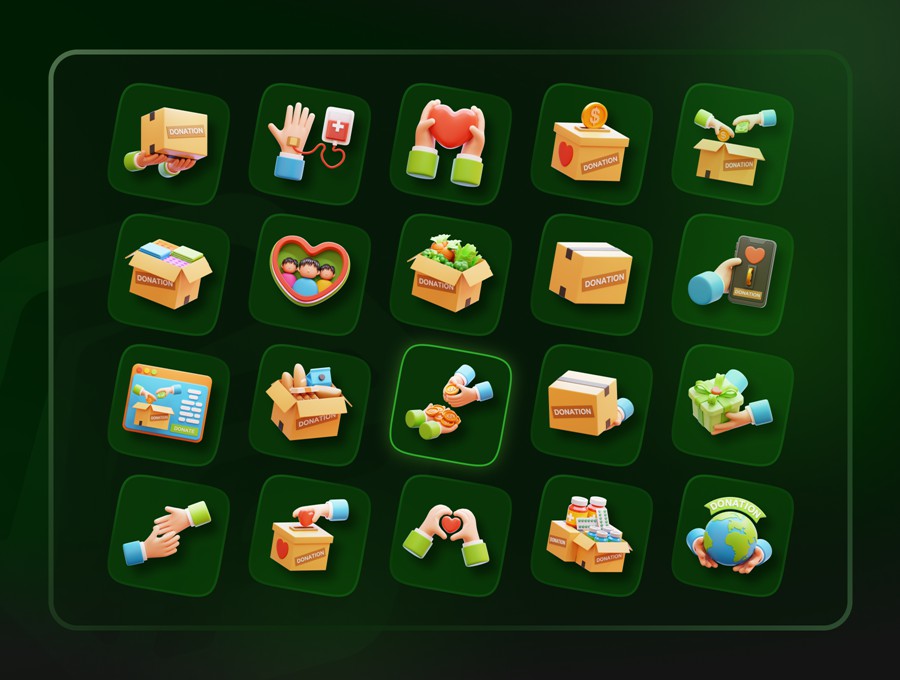 20款爱心捐助救灾慈善捐赠3D立体图标Iocns设计Blender/PNG/FBX格式素材 Charity & Donations 3D Icon Set 图标素材 第4张-素材湾丨精选海外优质设计素材资源 20款爱心捐助救灾慈善捐赠3D立体图标Iocns设计Blender/PNG/FBX格式素材 Charity & Donations 3D Icon Set 图标素材 sucaiwan.com