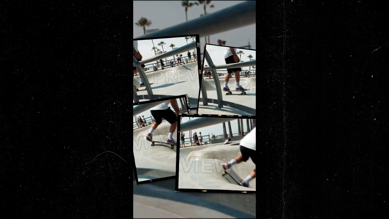 手机竖屏胶片框架时尚电影照片拼贴快速闪烁转场过渡PR MOGRT+AE模板 Vertical Film Frame Collage Transitions 影视音频 sucaiwan.com