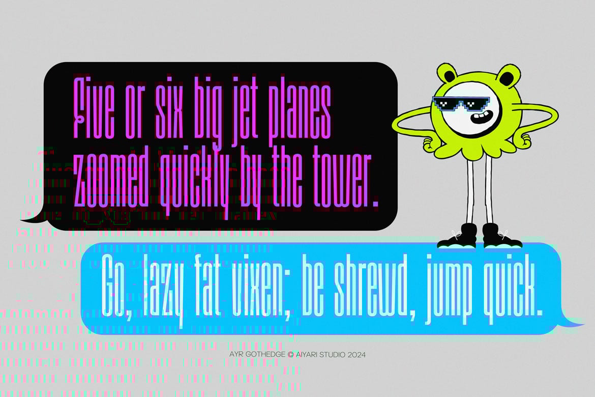 复古哥特式海报邀请函服装设计无衬线英文字体安装包 Gothedge 设计素材 sucaiwan.com