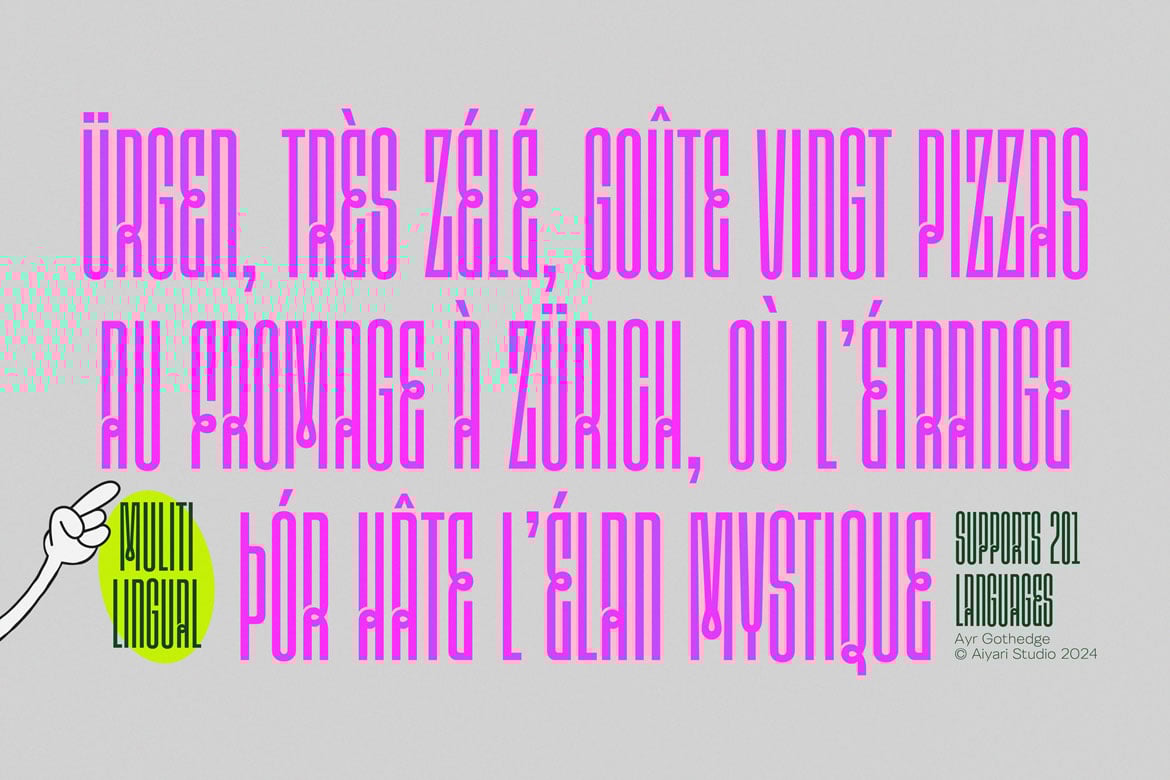 复古哥特式海报邀请函服装设计无衬线英文字体安装包 Gothedge 设计素材 sucaiwan.com