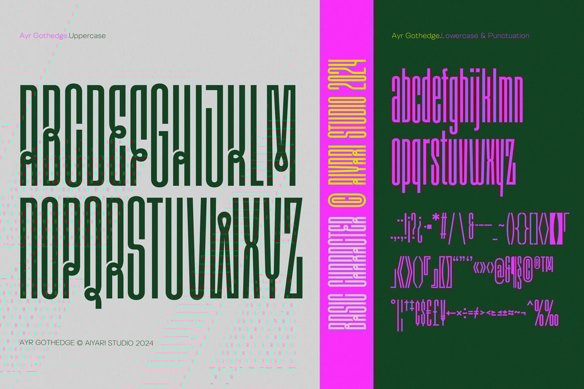 复古哥特式海报邀请函服装设计无衬线英文字体安装包 Gothedge 设计素材 sucaiwan.com