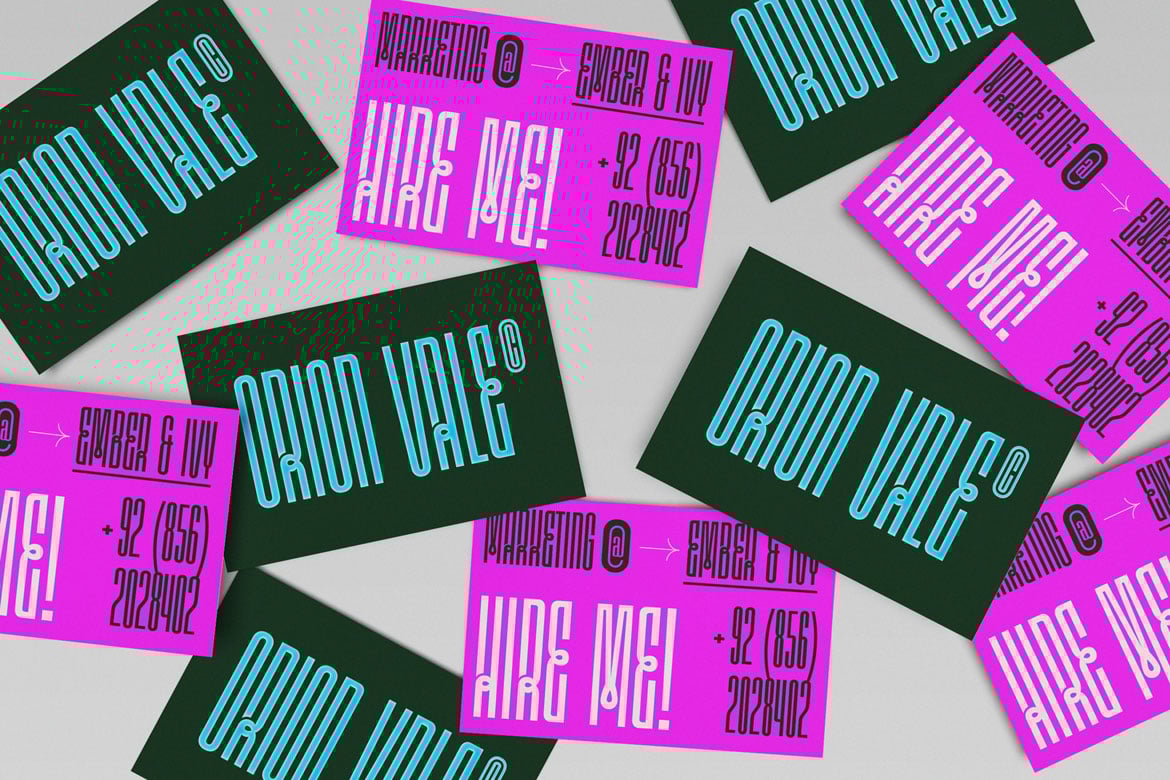 复古哥特式海报邀请函服装设计无衬线英文字体安装包 Gothedge 设计素材 sucaiwan.com