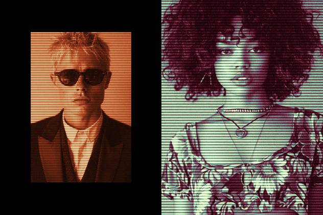 半色调线条Riso复印打印照片效果ps滤镜样机 Halftone Line Photo Effect 插件预设 sucaiwan.com