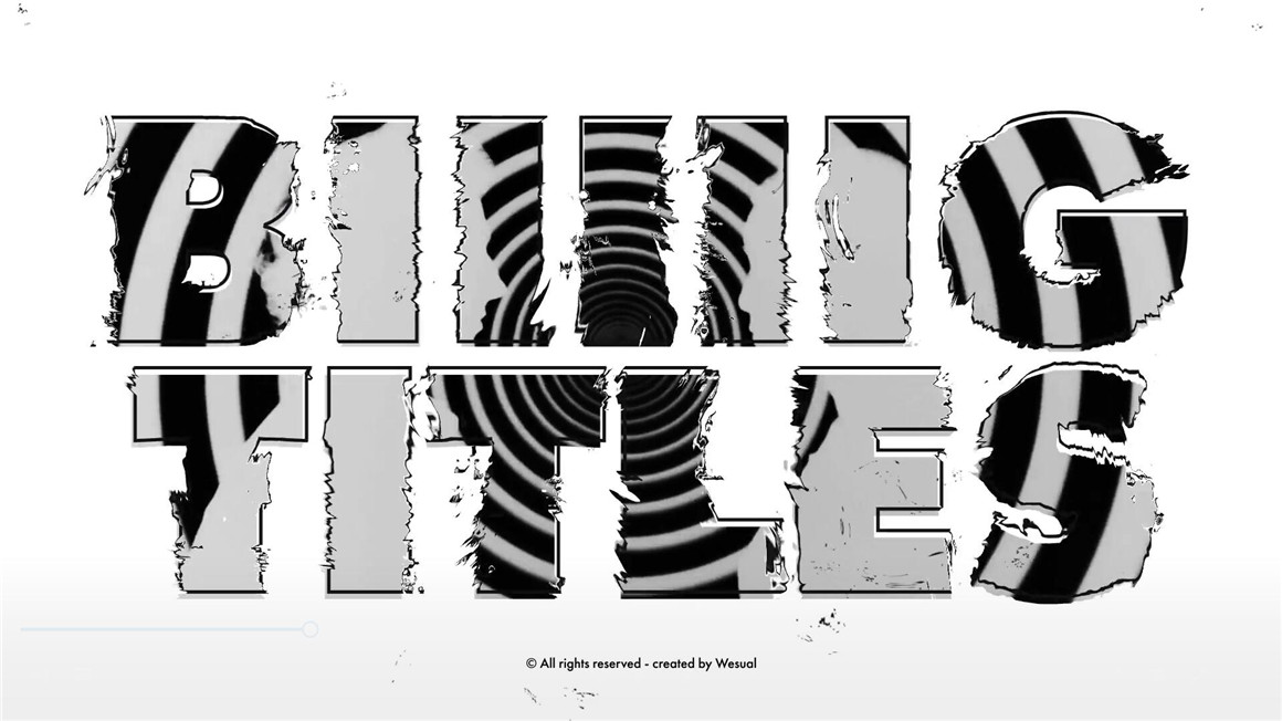 AE模板：大胆前卫粗糙复古仿旧垃圾摇滚风格故障排版电影标题动画 , sucaiwan.com