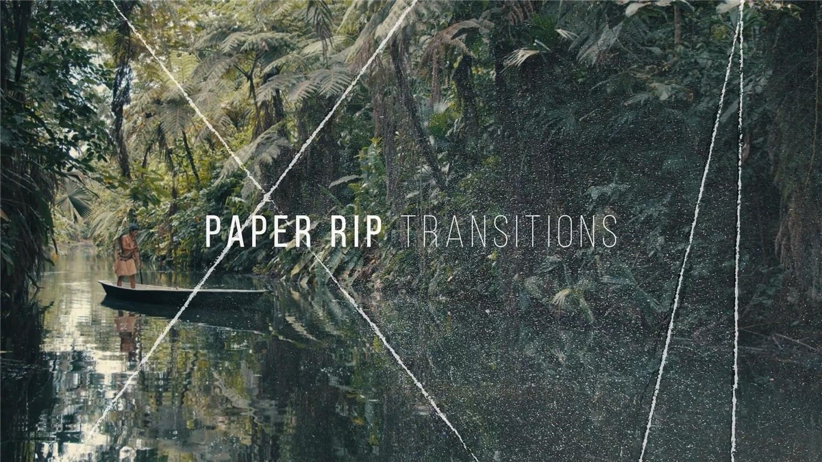 AE模板：100个复古拼贴纸张撕纸拼贴磁带视频转场模板+音效 , sucaiwan.com