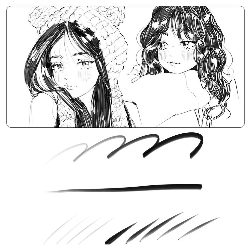 细腻果冻湿润质感玻璃釉线条水墨效果绘画艺术Procreate笔刷画笔设计素材Procreate Glazing Water Jelly Brush (7 types + 1) 笔刷资源 sucaiwan.com