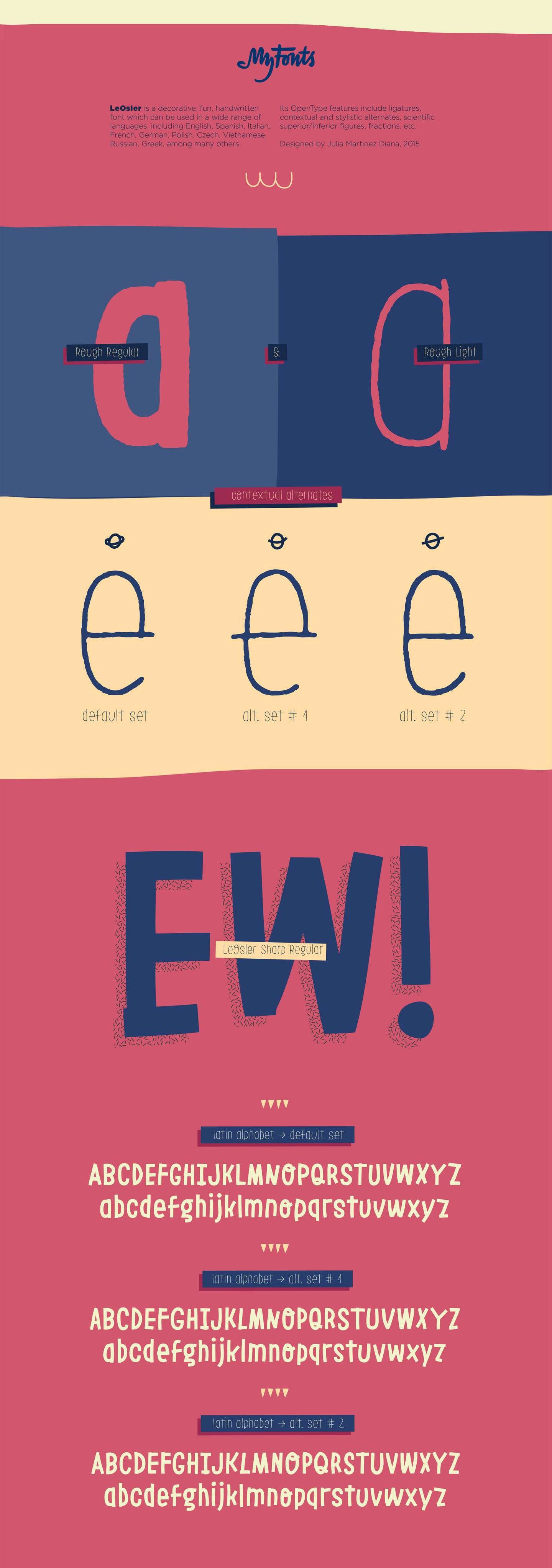 LeOsler有趣的英文装饰字体 , sucaiwan.com