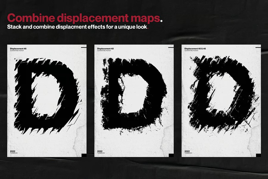 70多款潮流美学动态感位移图纹理背景艺术海报设计样机模板PSD/PNG Ultimate Distortion Poster Creator 图片素材 sucaiwan.com