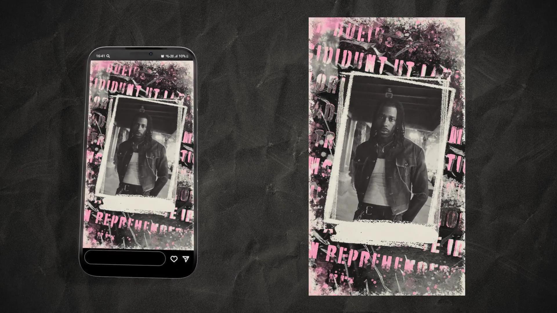 AE/PR模板：大胆前卫复古仿旧垃圾摇滚风格粗体排版标题动画开场片头 , sucaiwan.com