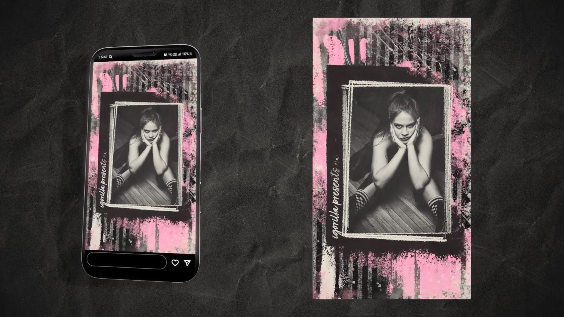 AE/PR模板：大胆前卫复古仿旧垃圾摇滚风格粗体排版标题动画开场片头 , sucaiwan.com