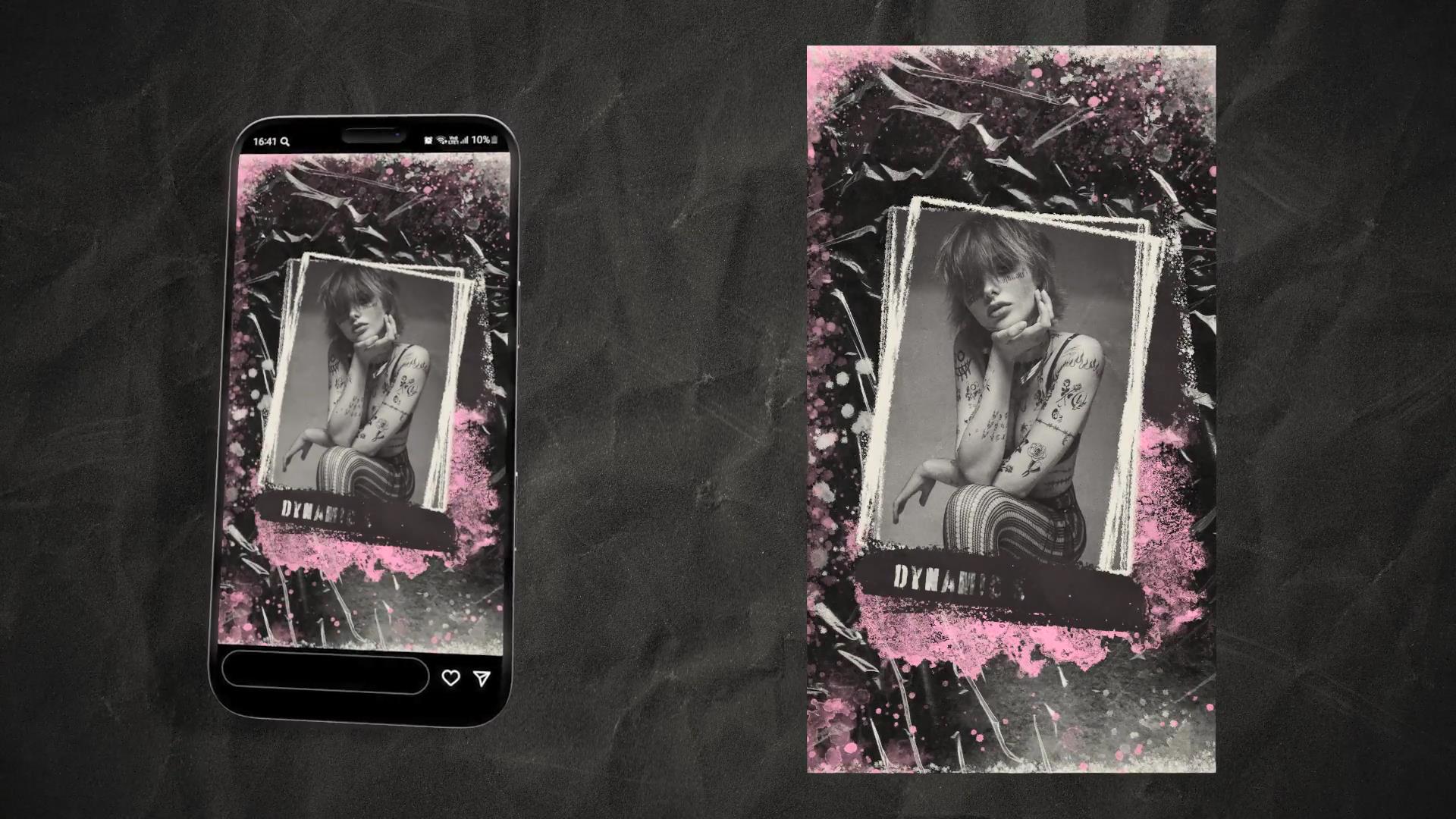 AE/PR模板：大胆前卫复古仿旧垃圾摇滚风格粗体排版标题动画开场片头 , sucaiwan.com