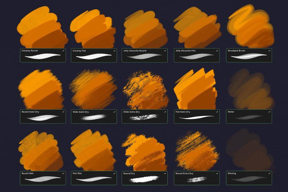 24款逼真水粉水彩线条颗粒水墨效果procreate绘画笔刷画笔素材 Gouache Procreate Brushes 笔刷资源 第7张-素材湾丨精选海外优质设计素材资源 24款逼真水粉水彩线条颗粒水墨效果procreate绘画笔刷画笔素材 Gouache Procreate Brushes 笔刷资源 sucaiwan.com