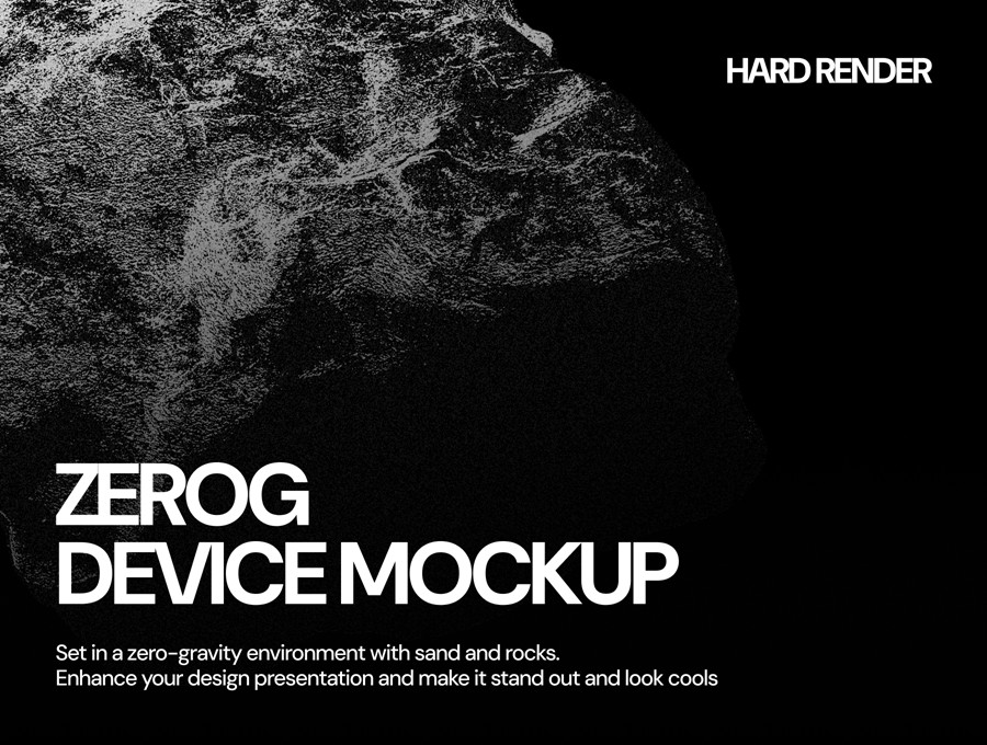 黑化工业风UI设计苹果iPad平板MacBook电脑iPhone手机贴图PS/AE样机模板素材 ZeroG Device Mockup 样机素材 sucaiwan.com