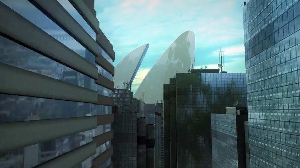 AE模板：企业级现代城市楼宇钢铁森林摩天轮3D建筑LOGO展示 Massive City Logo 影视音频 sucaiwan.com