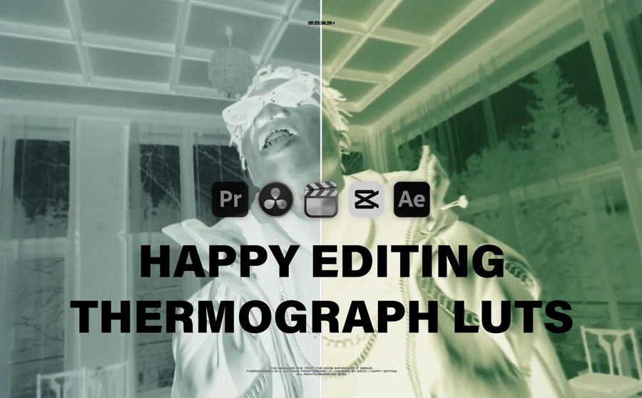 Happy Editing - THERMOGRAPH LUTS 12个嘻哈说唱风格抽象光谱红外热成像夜视绿靛蓝单色视觉源LUT调色预设包 插件预设 第1张-素材湾丨精选海外优质设计素材资源 Happy Editing - THERMOGRAPH LUTS 12个嘻哈说唱风格抽象光谱红外热成像夜视绿靛蓝单色视觉源LUT调色预设包 插件预设 sucaiwan.com
