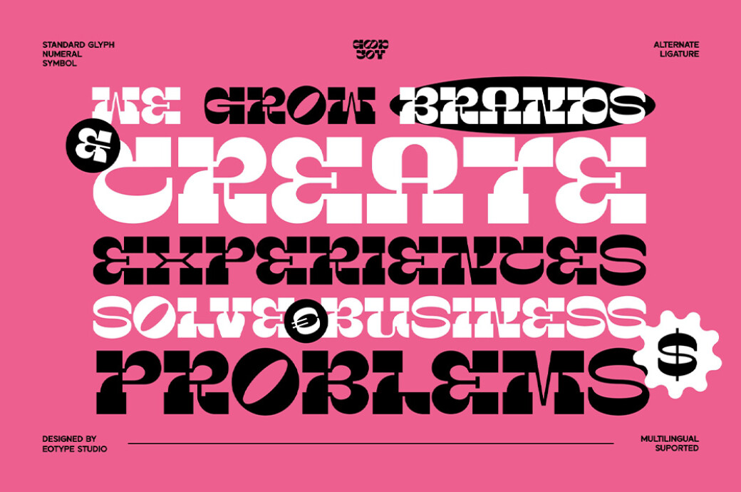 Good Joy | Groovy Font 70年代复古经典趣味嬉皮士美学平面贴纸卡通动画字体 设计素材 sucaiwan.com