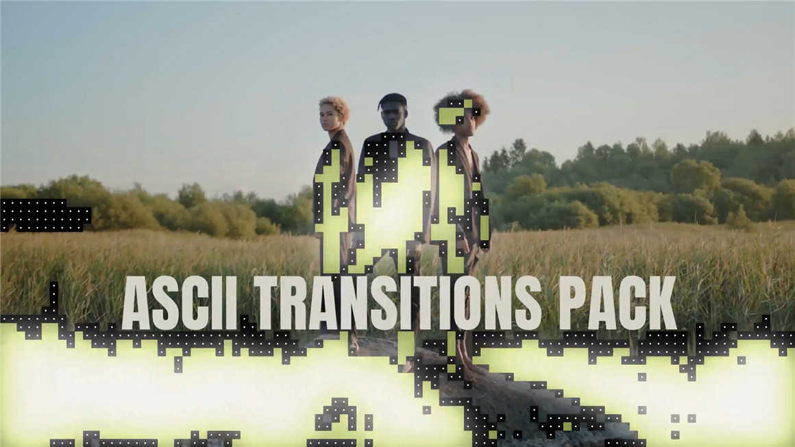 AE模板:复古像素编码ASCII文本乱码艺术视频映射效果无缝转场 , 第1张-素材湾丨精选海外优质设计素材资源 AE模板:复古像素编码ASCII文本乱码艺术视频映射效果无缝转场 , sucaiwan.com