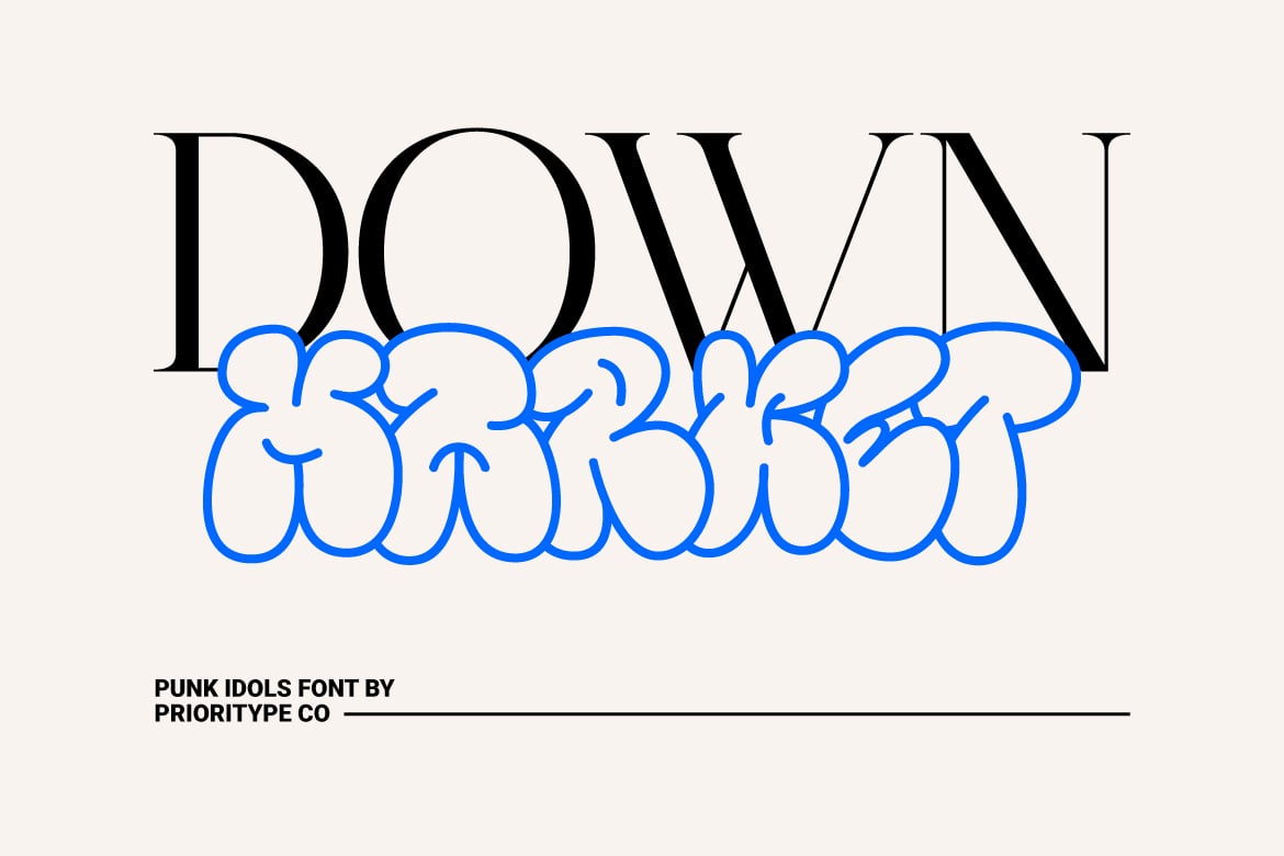 英文字体:趣味Y2K气泡涂鸦复古装饰logo徽标插画手写衬线字体 Punk Idols – Serif & Throw Up Font , 第7张-素材湾丨精选海外优质设计素材资源 英文字体:趣味Y2K气泡涂鸦复古装饰logo徽标插画手写衬线字体 Punk Idols – Serif & Throw Up Font , sucaiwan.com