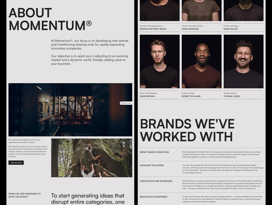 时尚自适应作品集案例企业品牌服务网站WEB UI界面设计Framer模板素材 MOMENTUM – Agency Website Template for Framer APP UI 第6张-素材湾丨精选海外优质设计素材资源 时尚自适应作品集案例企业品牌服务网站WEB UI界面设计Framer模板素材 MOMENTUM – Agency Website Template for Framer APP UI sucaiwan.com