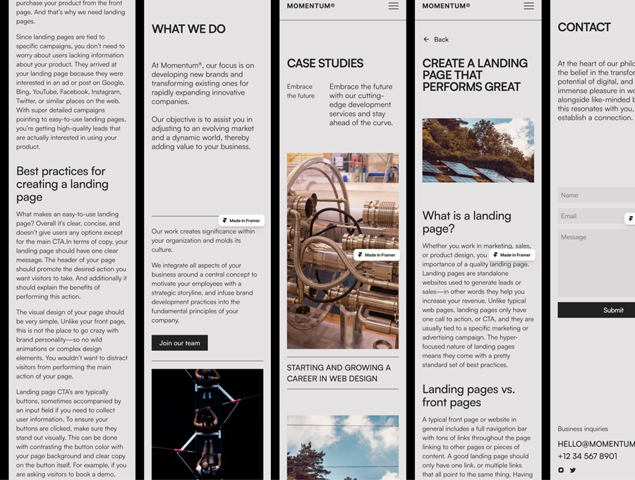 时尚自适应作品集案例企业品牌服务网站WEB UI界面设计Framer模板素材 MOMENTUM – Agency Website Template for Framer APP UI 第8张-素材湾丨精选海外优质设计素材资源 时尚自适应作品集案例企业品牌服务网站WEB UI界面设计Framer模板素材 MOMENTUM – Agency Website Template for Framer APP UI sucaiwan.com