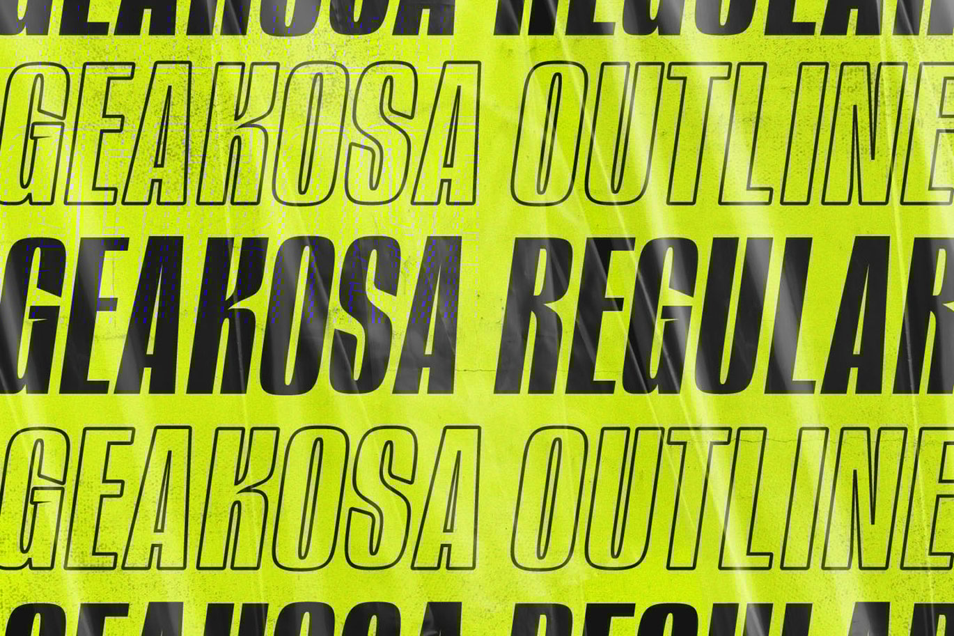 英文字体：现代潮流海报杂志社交媒体设计无衬线英文字体素材 Geakosa Display Sans Serif , sucaiwan.com