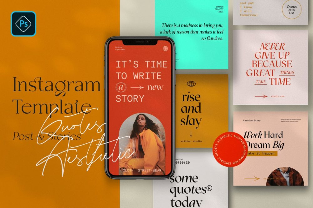 时尚欧美ins风社交媒体推广公众号推文电商海报设计psd模板 Quotes Love – Post & Story Instagram 图片素材 第1张-素材湾丨精选海外优质设计素材资源 时尚欧美ins风社交媒体推广公众号推文电商海报设计psd模板 Quotes Love – Post & Story Instagram 图片素材 sucaiwan.com