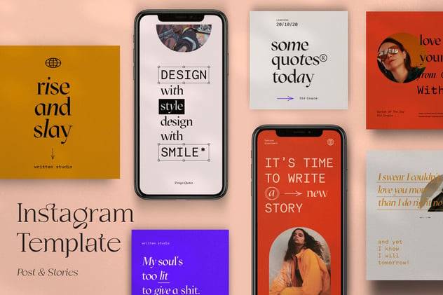 时尚欧美ins风社交媒体推广公众号推文电商海报设计psd模板 Quotes Love – Post & Story Instagram 图片素材 第5张-素材湾丨精选海外优质设计素材资源 时尚欧美ins风社交媒体推广公众号推文电商海报设计psd模板 Quotes Love – Post & Story Instagram 图片素材 sucaiwan.com