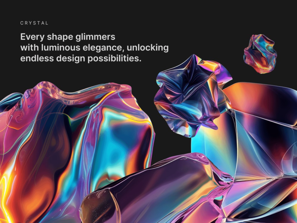 22款高级超酷3D炫彩抽象梦幻水晶矿石冰块PNG/Figma格式图片设计素材 23p Crystal 图片素材 sucaiwan.com