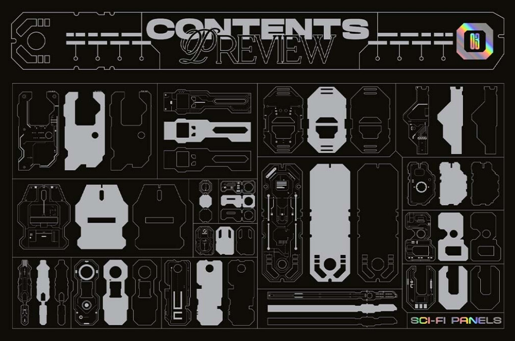 144个赛博未来机能科幻矢量HUD面板图形卡片标签海报排版构图AI矢量设计素材套装 Sci-Fi Panels Vector Pack 图片素材 第4张-素材湾丨精选海外优质设计素材资源 144个赛博未来机能科幻矢量HUD面板图形卡片标签海报排版构图AI矢量设计素材套装 Sci-Fi Panels Vector Pack 图片素材 sucaiwan.com