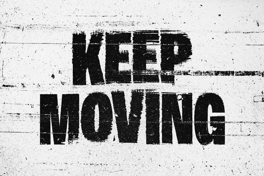 复古时尚粗糙印刷品打印专辑封面海报标题文本效果Photoshop模板设计样机 Bad Disrupted Print Text Effect 插件预设 sucaiwan.com