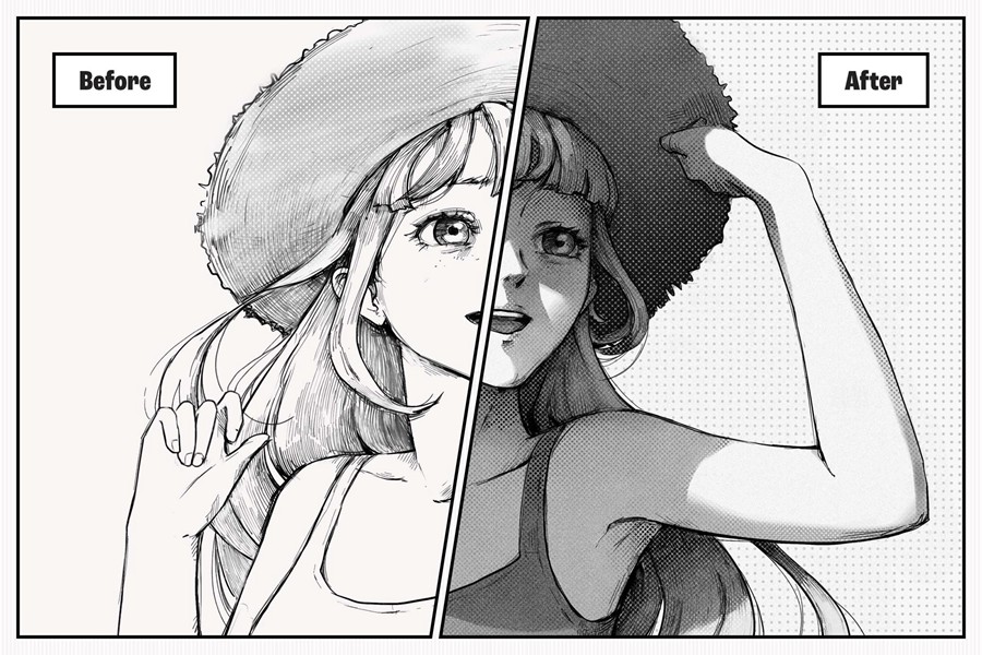 50款真实漫画半色调网点波点艺术绘画Affinity笔刷画笔设计素材 Manga Screentone Brushes for Affinity 笔刷资源 第6张-素材湾丨精选海外优质设计素材资源 50款真实漫画半色调网点波点艺术绘画Affinity笔刷画笔设计素材 Manga Screentone Brushes for Affinity 笔刷资源 sucaiwan.com