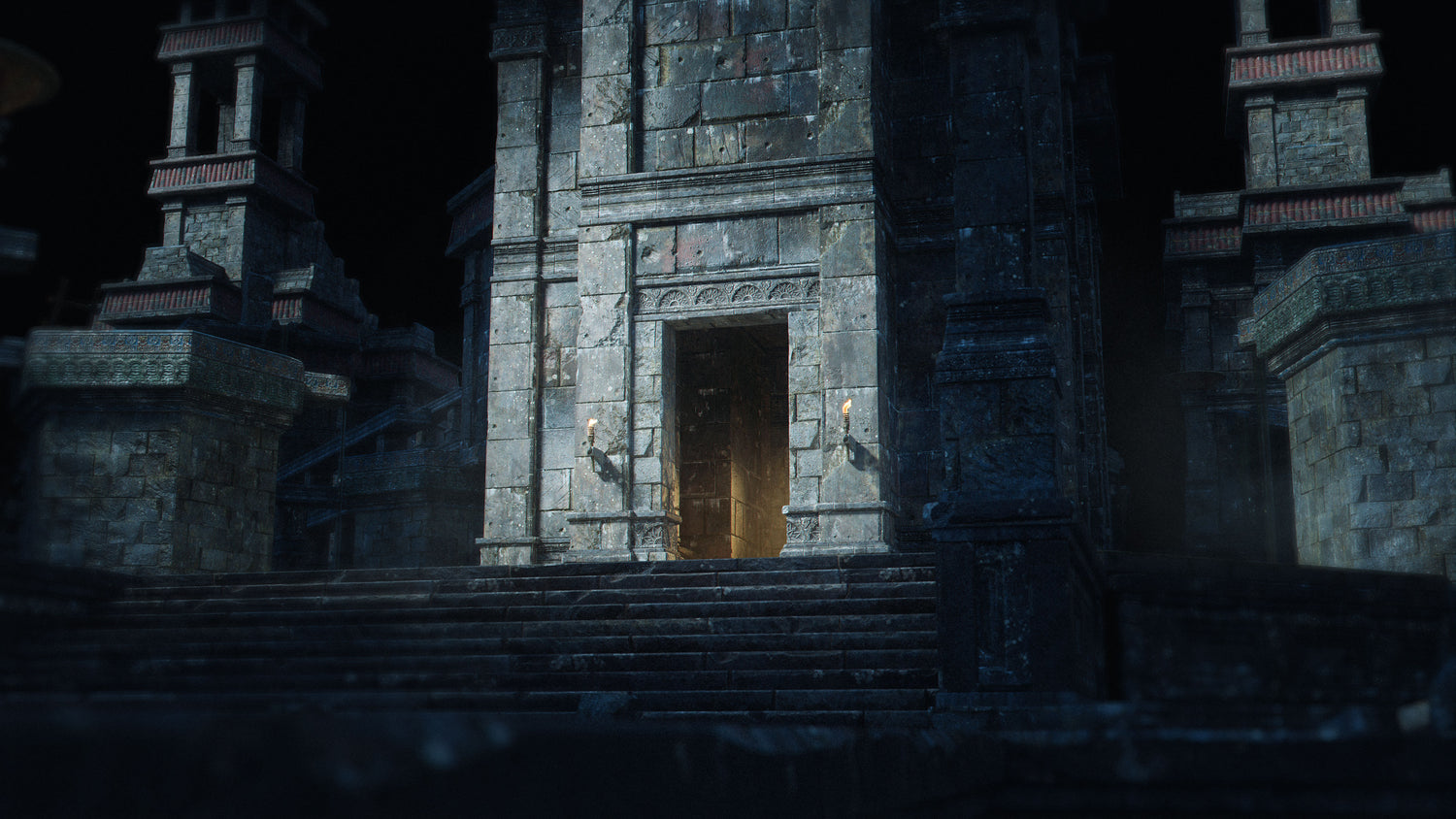 Blender失落古迹帝国寺庙古墓探险神秘遗迹场景元素3D模型 KitBash3D – Secrets of the Luminara 样机素材 sucaiwan.com