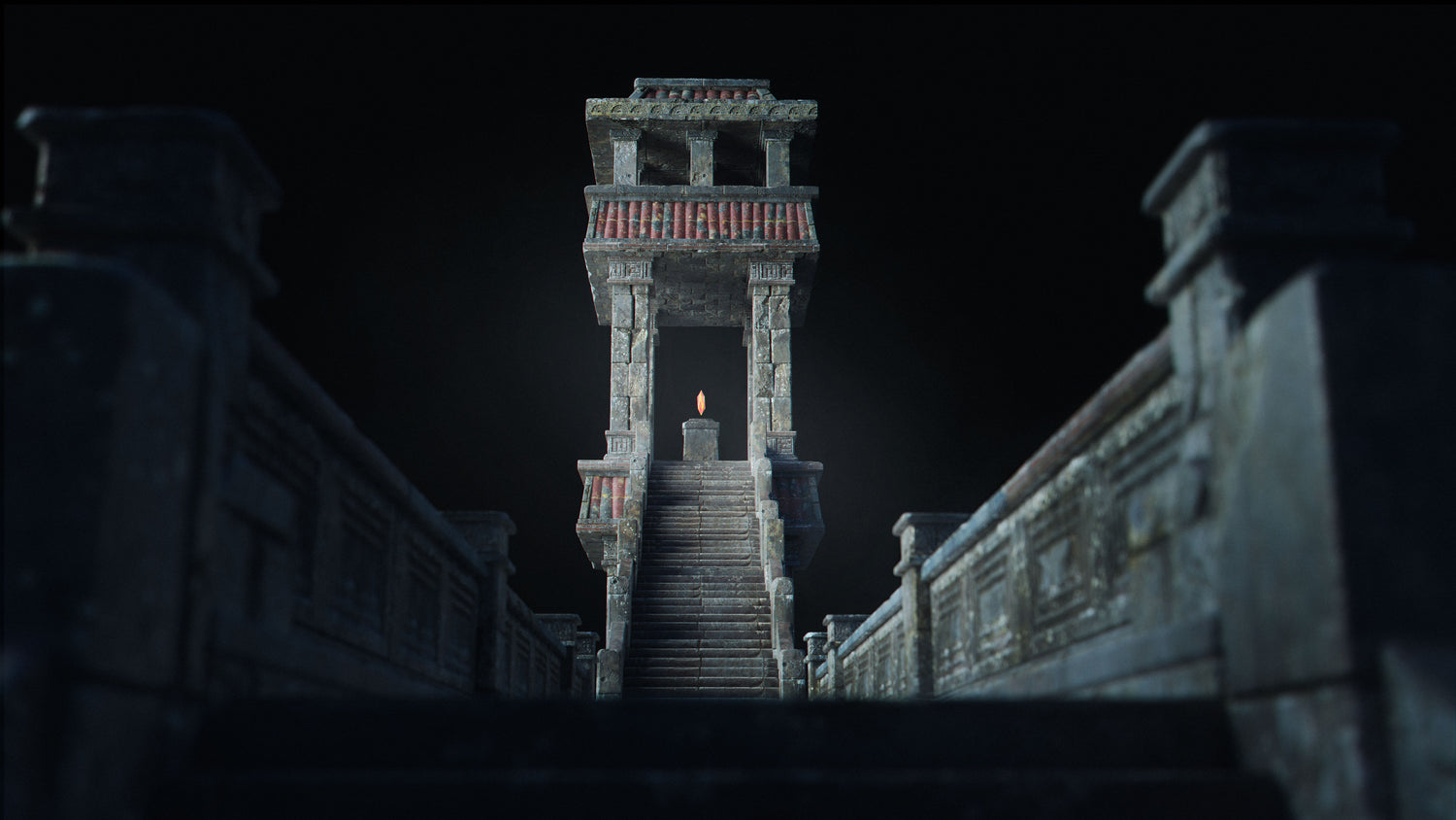 Blender失落古迹帝国寺庙古墓探险神秘遗迹场景元素3D模型 KitBash3D – Secrets of the Luminara 样机素材 sucaiwan.com