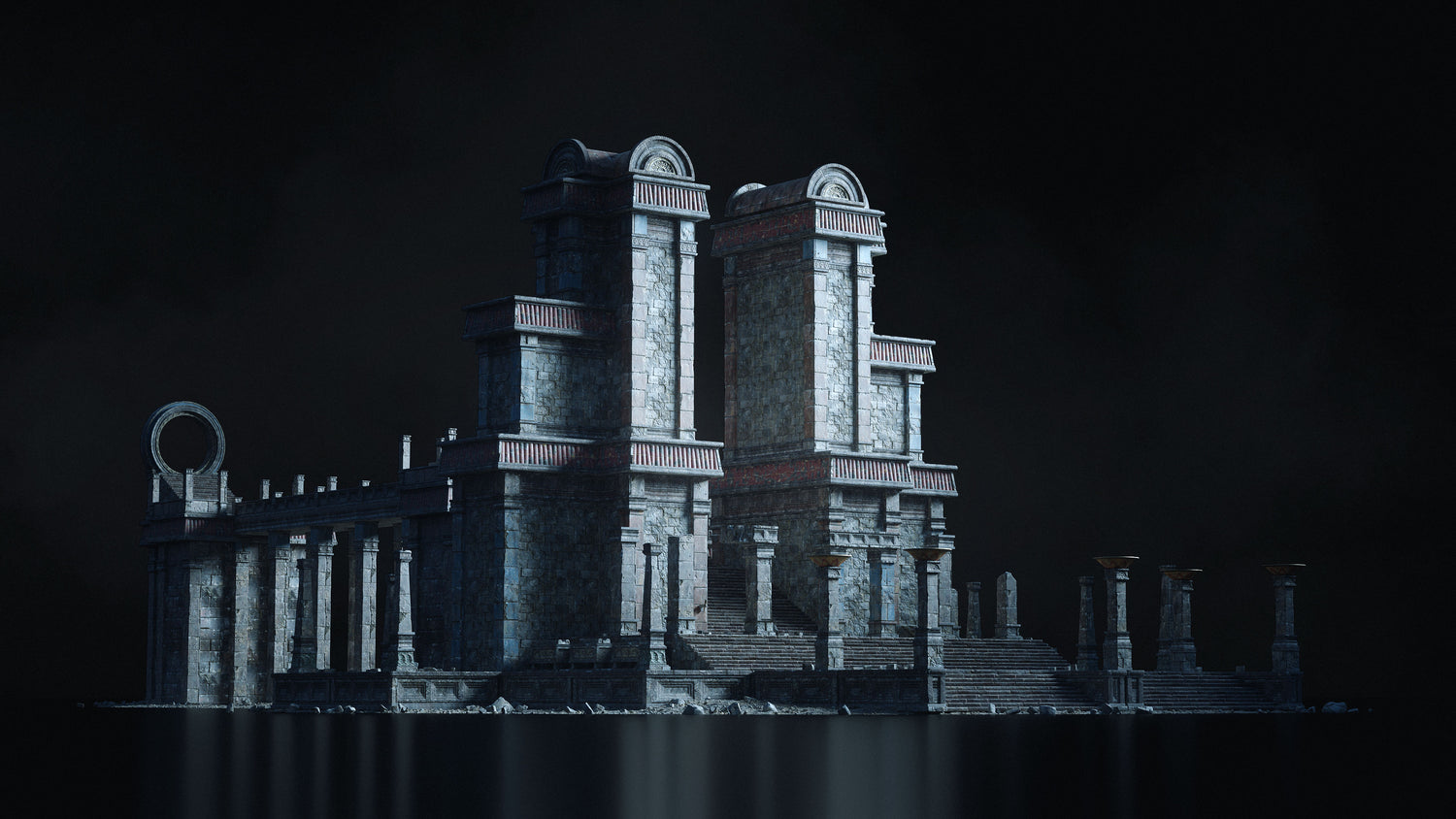 Blender失落古迹帝国寺庙古墓探险神秘遗迹场景元素3D模型 KitBash3D – Secrets of the Luminara 样机素材 sucaiwan.com