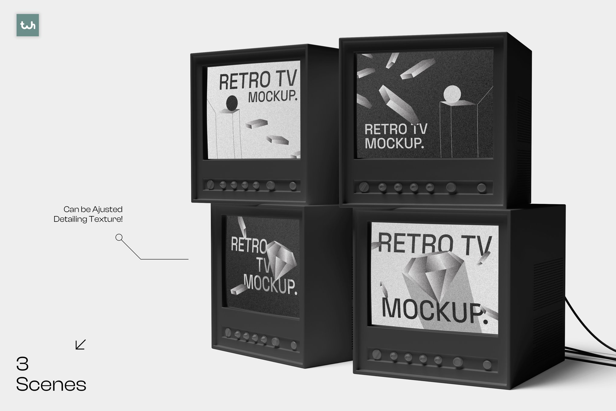 3款极简复古堆叠TV电视机屏幕海报广告设计展示PSD样机 Retro TV Mockup , 第1张-素材湾丨精选海外优质设计素材资源 3款极简复古堆叠TV电视机屏幕海报广告设计展示PSD样机 Retro TV Mockup , sucaiwan.com