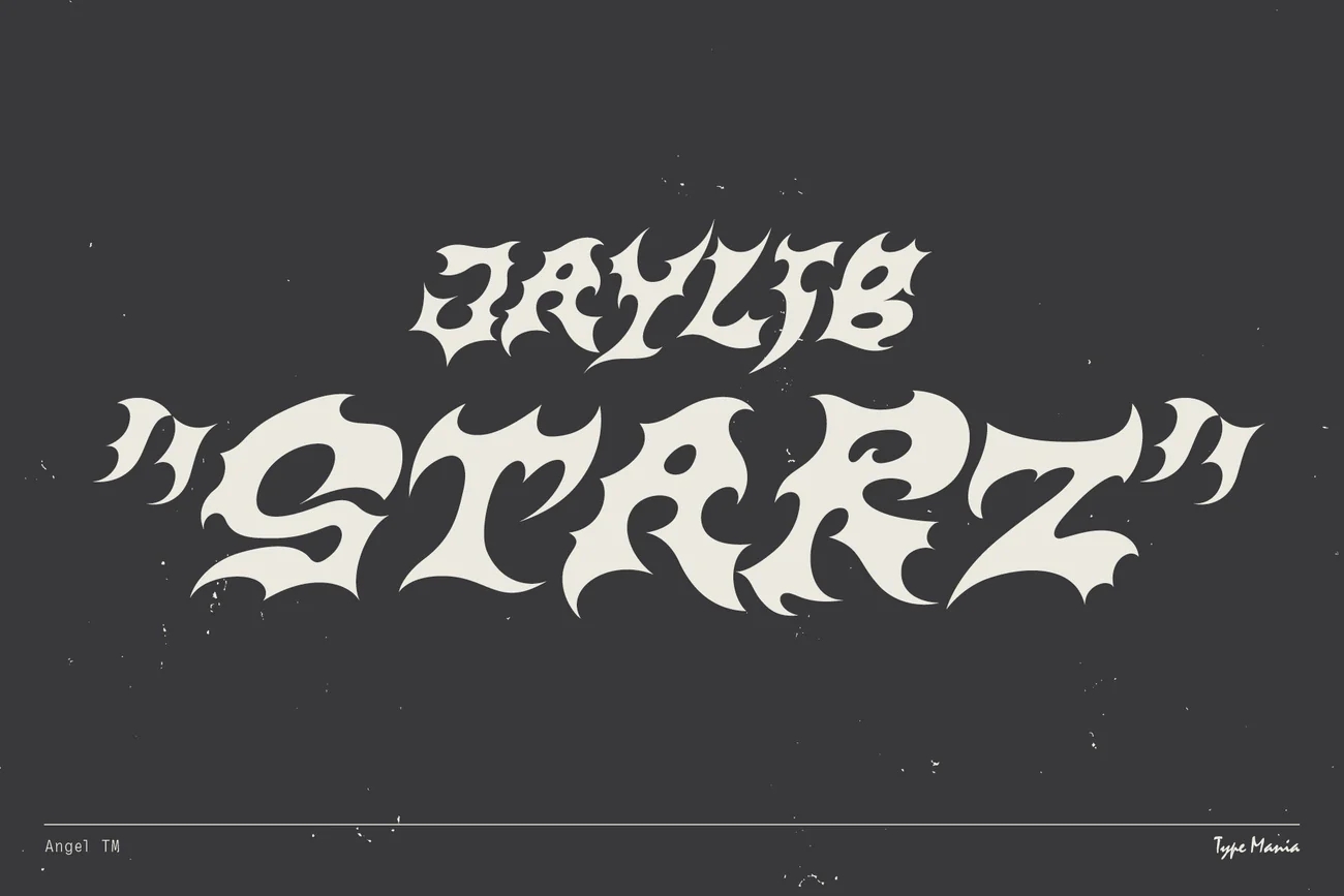 Studio2am - Angel TM 复古Y2K艺术服装海报封面设计LOGO字体 设计素材 sucaiwan.com