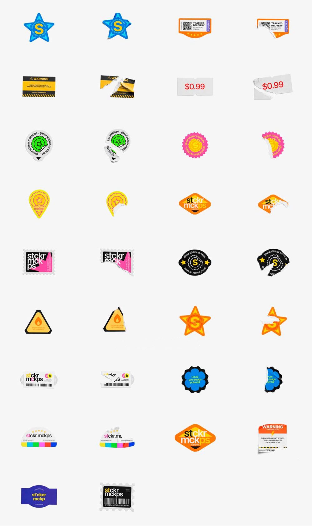 32款多规格褶皱撕裂破损不干胶贴纸标签设计效果图PSD样机模板素材 Sticker Mockups 样机素材 第5张-素材湾丨精选海外优质设计素材资源 32款多规格褶皱撕裂破损不干胶贴纸标签设计效果图PSD样机模板素材 Sticker Mockups 样机素材 sucaiwan.com
