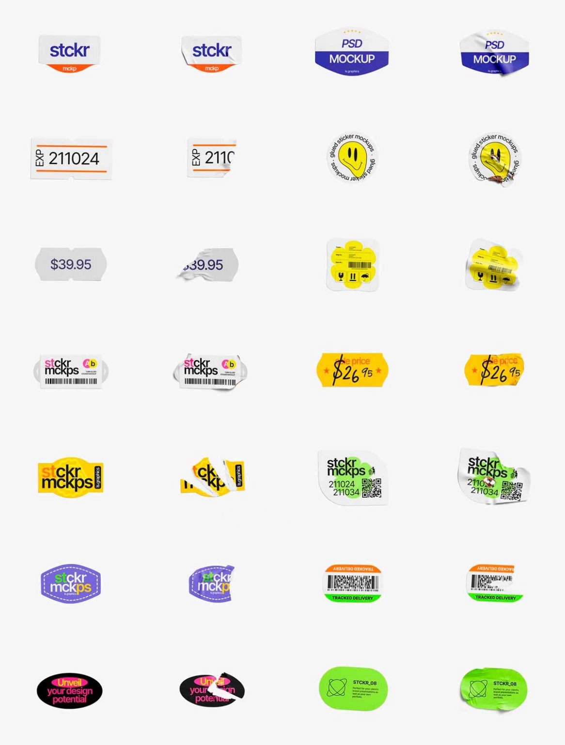 32款多规格褶皱撕裂破损不干胶贴纸标签设计效果图PSD样机模板素材 Sticker Mockups 样机素材 第4张-素材湾丨精选海外优质设计素材资源 32款多规格褶皱撕裂破损不干胶贴纸标签设计效果图PSD样机模板素材 Sticker Mockups 样机素材 sucaiwan.com
