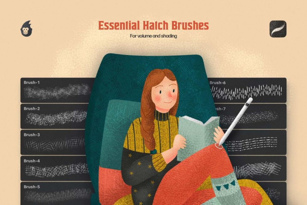 创意复古中国风漫画插件绘画艺术线条阴影procreate笔刷设计素材 Hatch Master Brushes for Procreate 笔刷资源 第8张-素材湾丨精选海外优质设计素材资源 创意复古中国风漫画插件绘画艺术线条阴影procreate笔刷设计素材 Hatch Master Brushes for Procreate 笔刷资源 sucaiwan.com