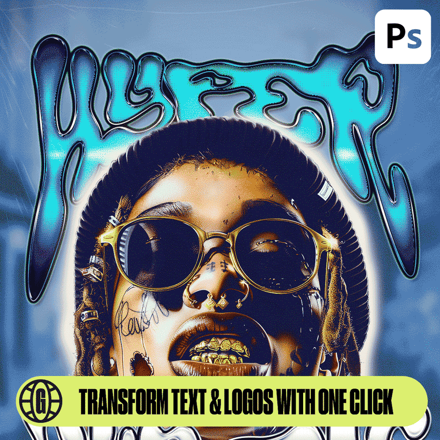 18款未来科幻赛博朋克霓虹金属镀铬3D标题LOGO设计ASL样式PS设计素材 GFXWORLD – Hyper Chrome Text Styles Pack (Vol. 1) 图片素材 sucaiwan.com