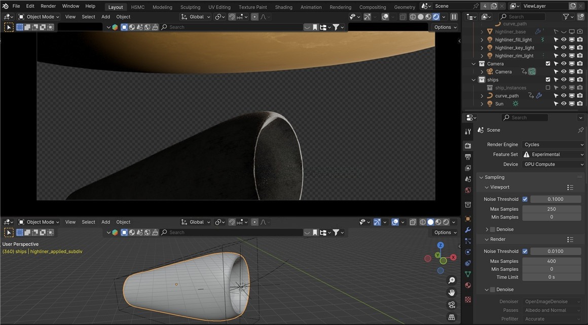 大师课程：Blender重现电影《沙丘》飞船穿梭行星视效建模动画后期合成大师班 Blender 3D | Masterclass for Beginners Dune Edition , sucaiwan.com