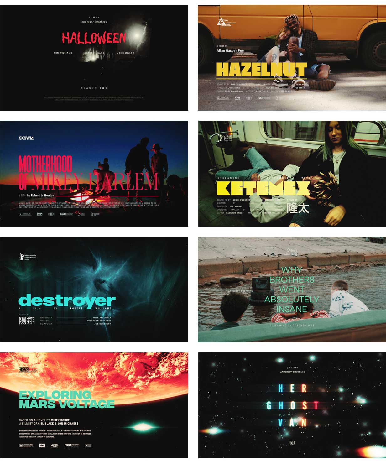 52个复古细腻电影美学故事感创意动态视觉海报封面标题动画AE/PR模板 Cinematic Titles 影视音频 sucaiwan.com