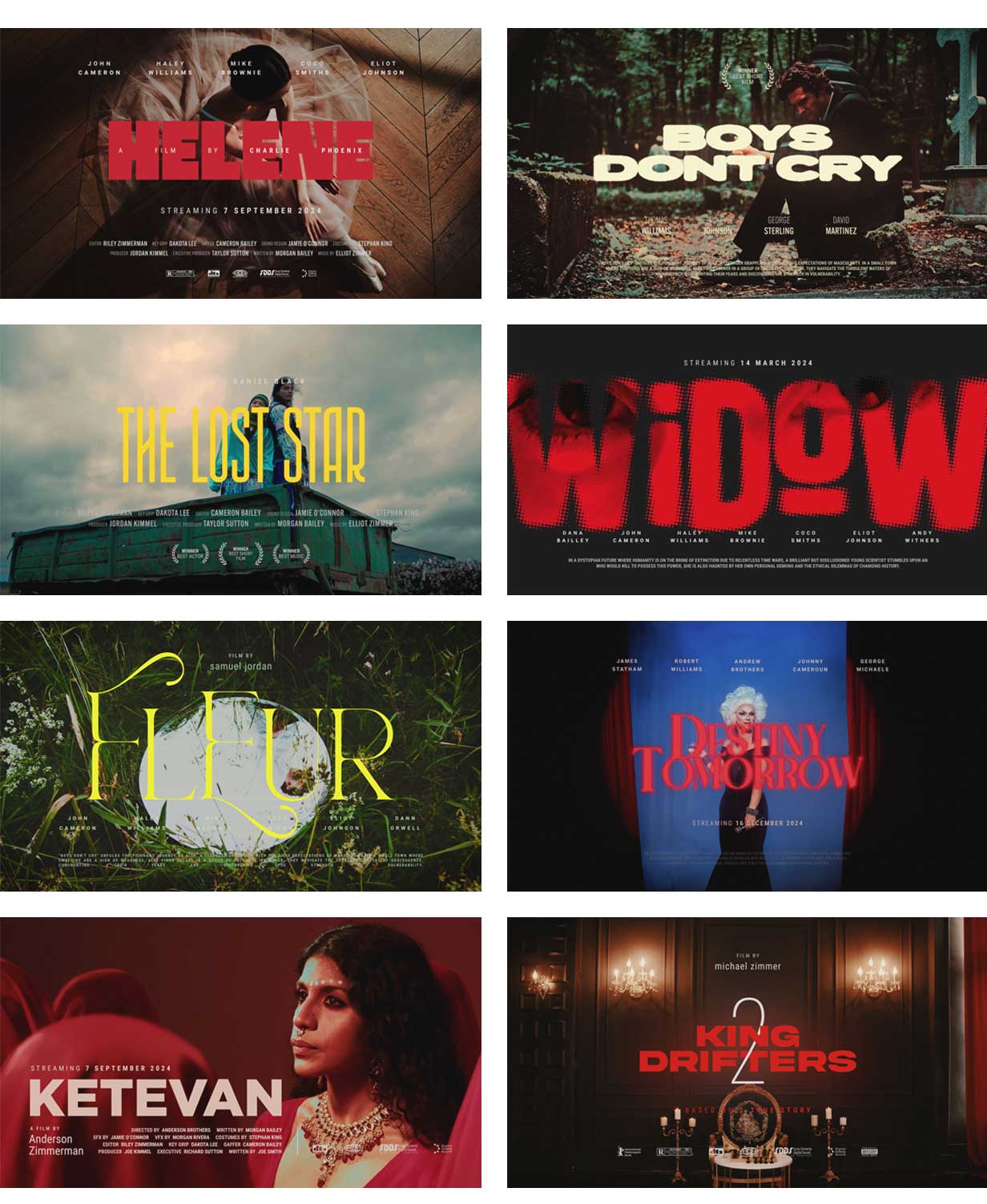 52个复古细腻电影美学故事感创意动态视觉海报封面标题动画AE/PR模板 Cinematic Titles 影视音频 sucaiwan.com