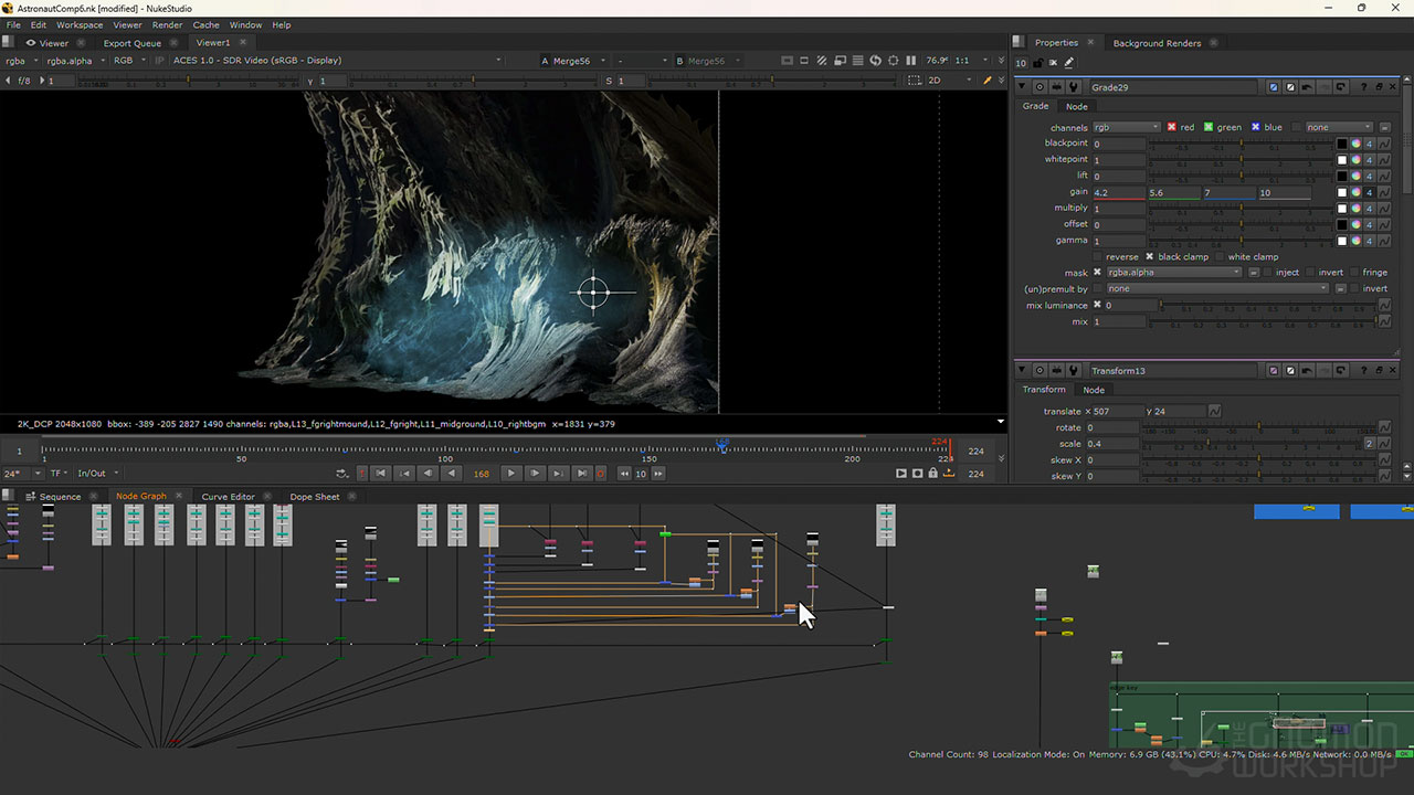 Nuke实拍2.5D电影视频绿幕抠像特效镜头合成视频教程 中英文字幕 Advanced Compositing – Keying & Creating 2.5D Projections 设计教程 第7张-素材湾丨精选海外优质设计素材资源 Nuke实拍2.5D电影视频绿幕抠像特效镜头合成视频教程 中英文字幕 Advanced Compositing – Keying & Creating 2.5D Projections 设计教程 sucaiwan.com